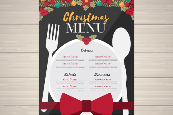 Christmas Menu Background Template