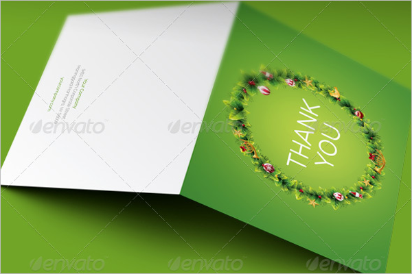 Christmas Ornament Thank You Card Template