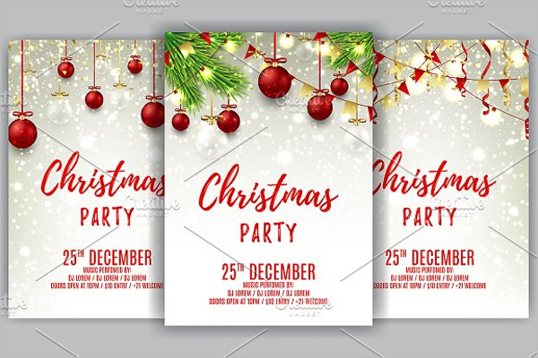 Christmas Party Poster Template Word