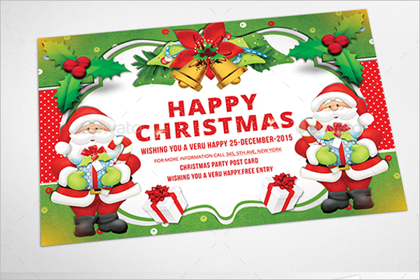 Christmas Photo Postcard Template