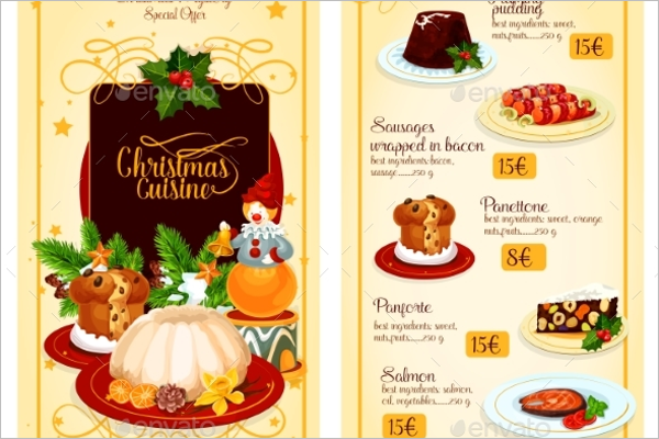 Christmas Restaurant Menu Template