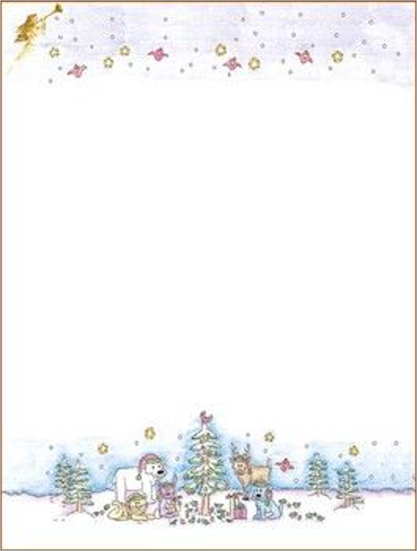 22 Christmas Stationery Templates Free Word Paper Designs