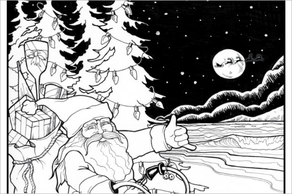 Christmas Story Coloring Page