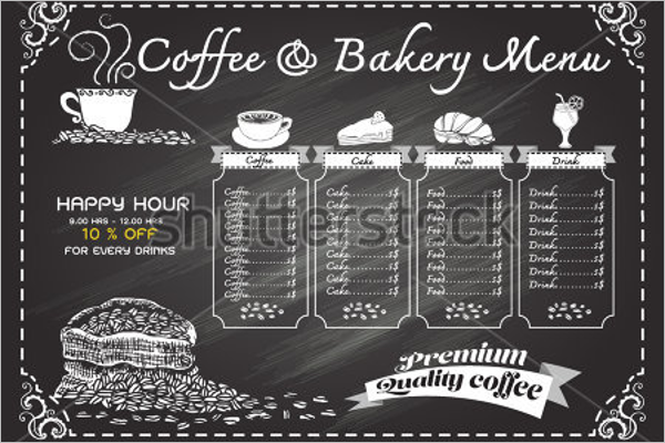 Coffee Menu Vector Template