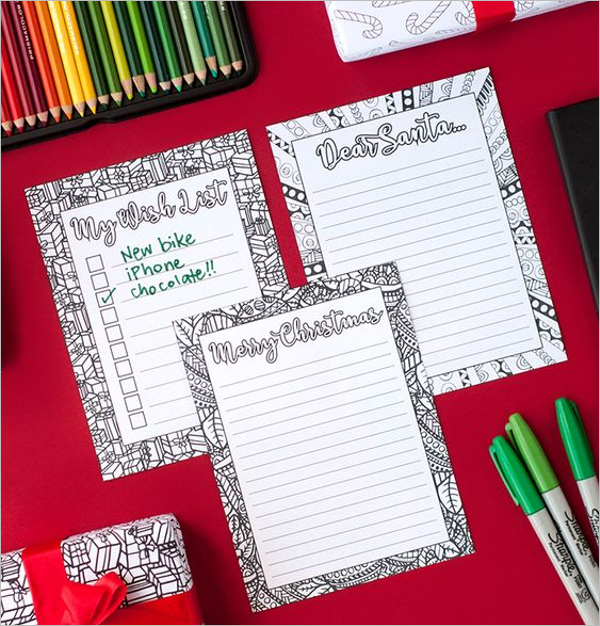 Colorful Christmas Stationery Design