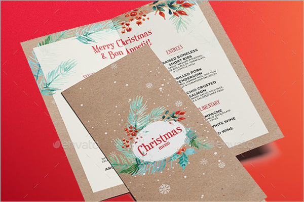 Creative Christmas Menu Template