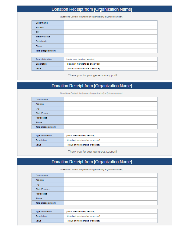 Donation Letter Template in Excel
