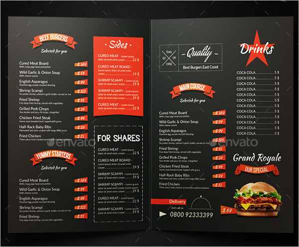 Elegant BBQ Menu Design