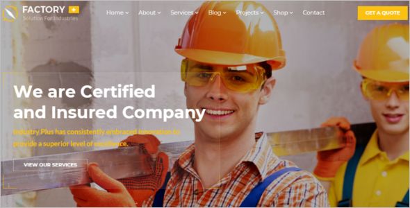 Engineering Website Design Template