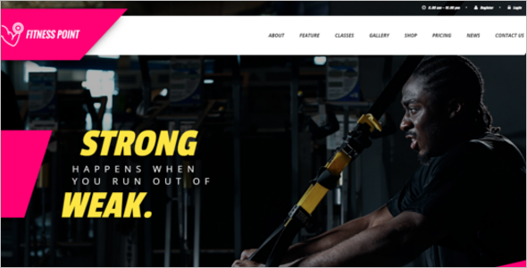 Fitness Responsive HTML Template