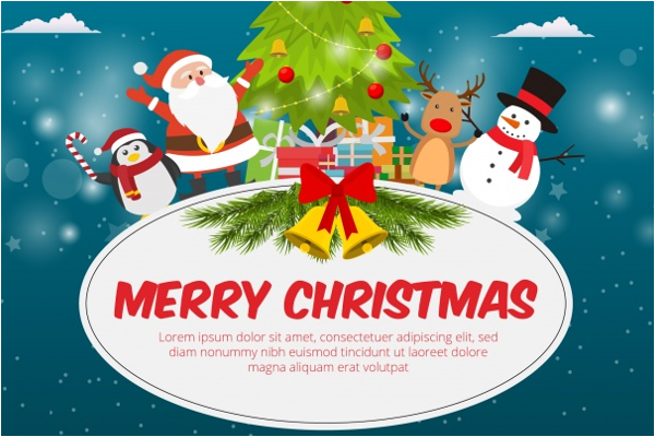 Flat Christmas Background Design