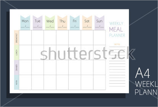 menu calendar template free