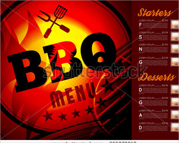 Free Menu for BBQ Design