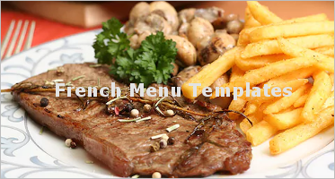 French Menu Templates