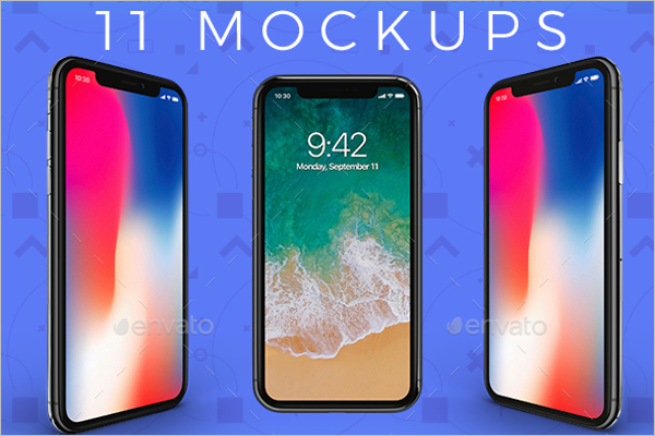 Fully Customizable iPhone X Mockup