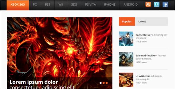 Gaming Website Design Inspiration