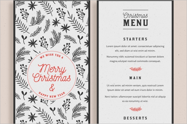 Holiday Dinner Menu Template