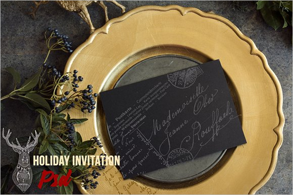 Holiday menu PSD Template