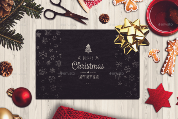 Horizontal Christmas Card Mockup