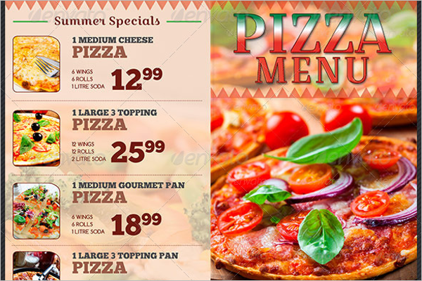 Italian Pizza Restaurant Menu Template