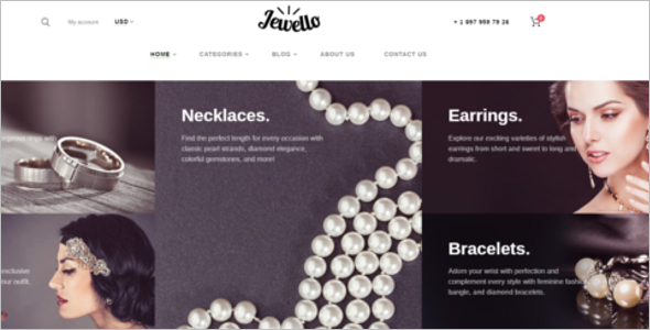 Jewelry Online Store Website WooCommerce Theme