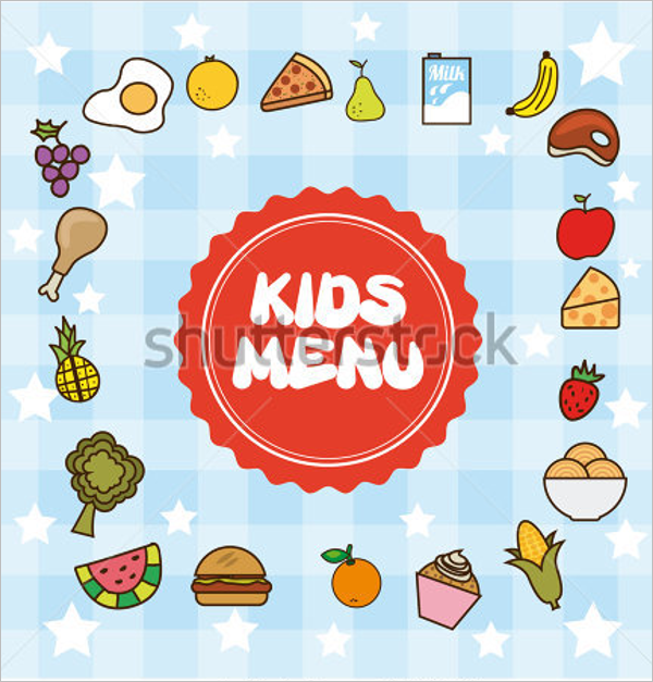 Kids Breakfast Menu Design