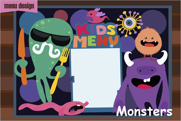 Kids Holiday Menu Template