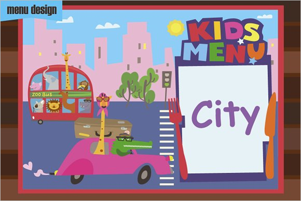 Kids Menu EPS Design