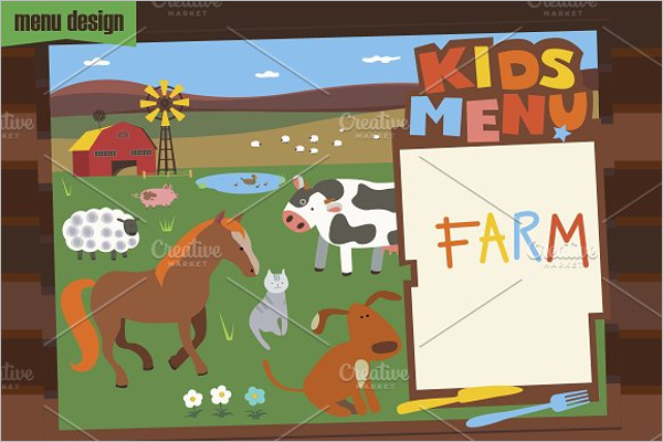 Kids Menu Games Design