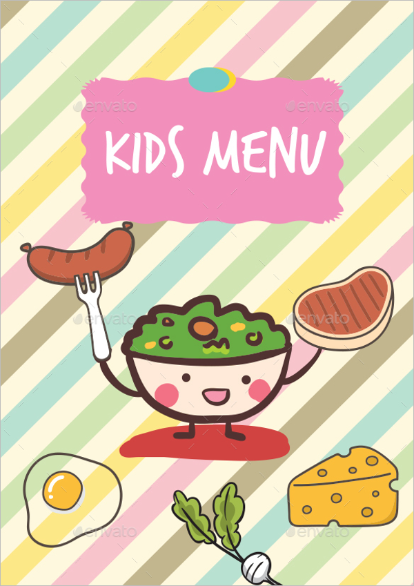 Kids Restaurant Menu Template