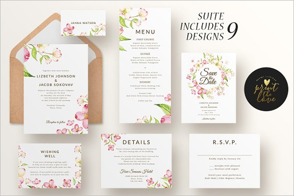 Menu Cards for Wedding Design