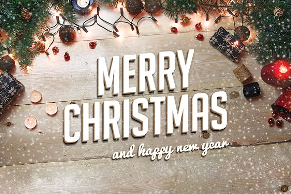 Model Christmas Greeting Card Template