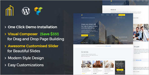 Modern Construction WordPress Theme