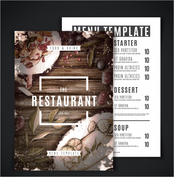 Modern Restaurant Menu Template