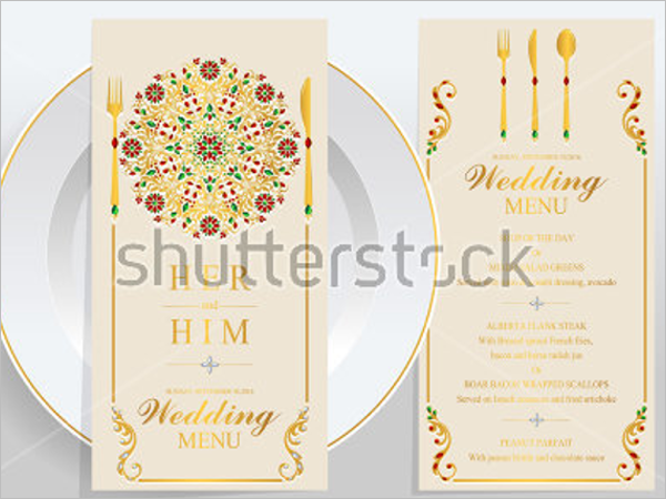Modern Wedding Menu Design
