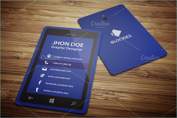 Modern iPhone Business Card Template