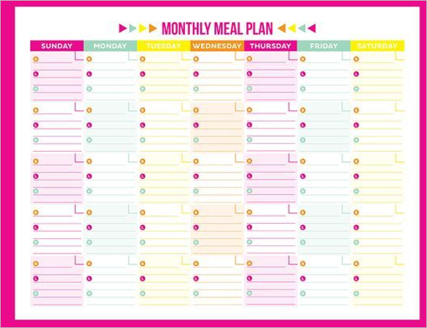 Monthly Meal Planner PDF