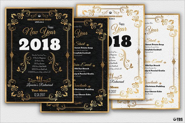 New Year Menu Template
