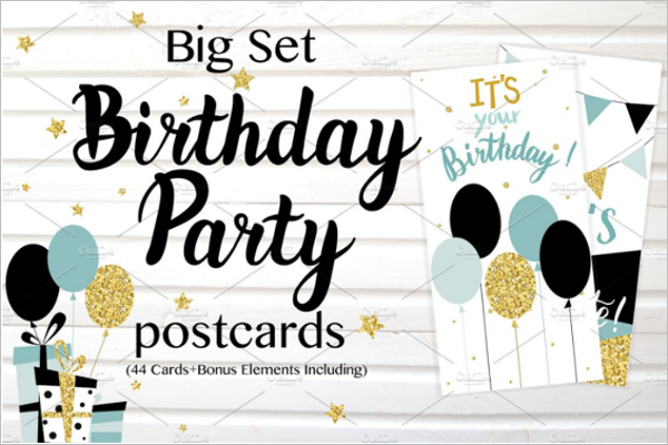 Party cards and flyers big set