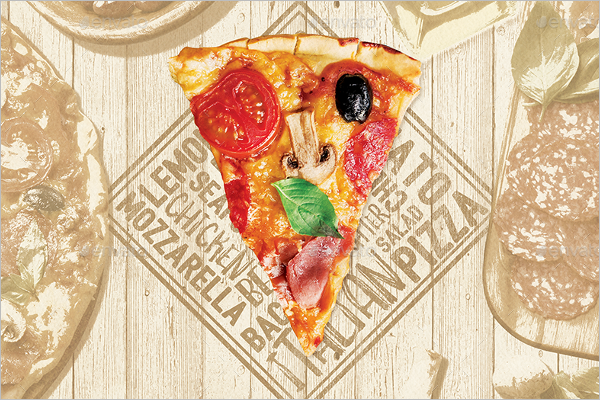 Pizzerina Menu Card Template
