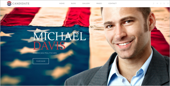 Political PSD Website Template