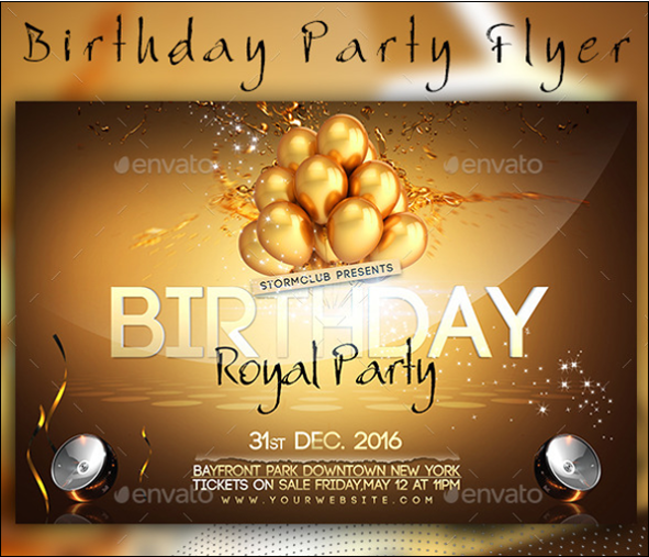 Premium Birthday Party Flyer Design