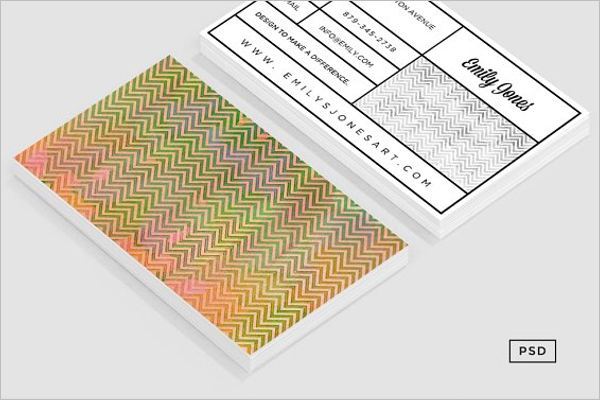 Printable Chevron Business Card Design