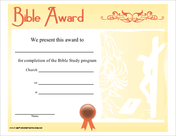 Printable Church Certificate Template