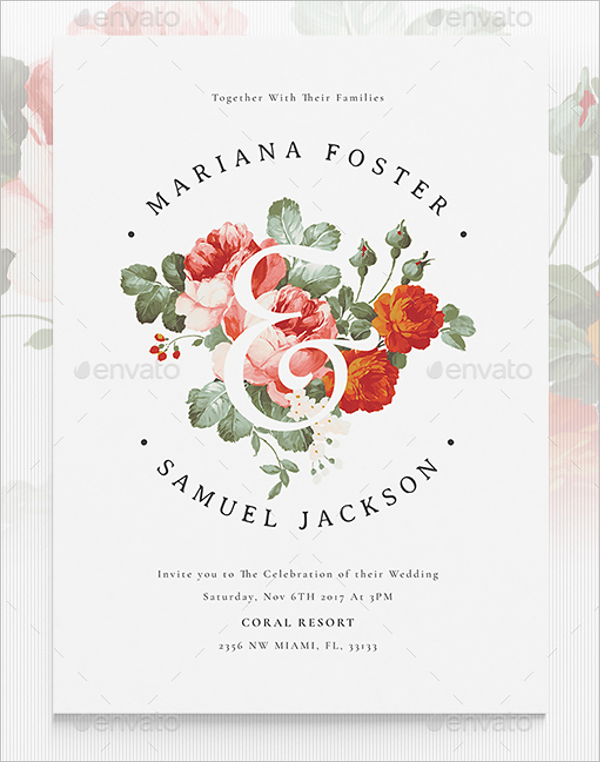 Printable Wedding Menu Template