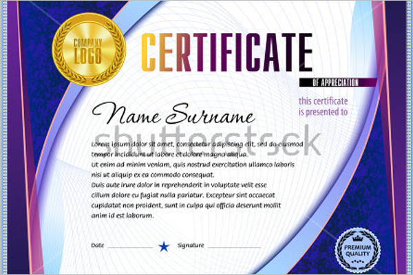 Professional Certificate Template