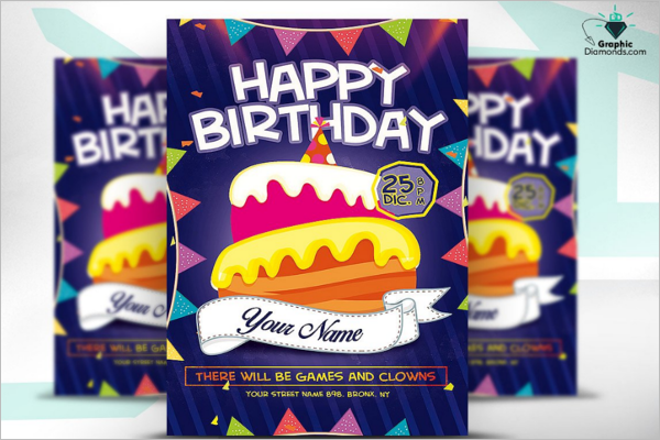 Psd Kids Happy Birthday Flyer