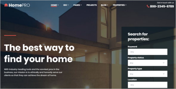 Real Estate Agency Responsive Website Template