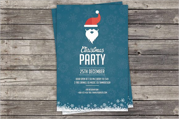 Realistic Christmas Invitation Template
