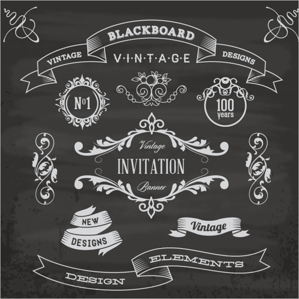 Retro Blackboard Menu Template